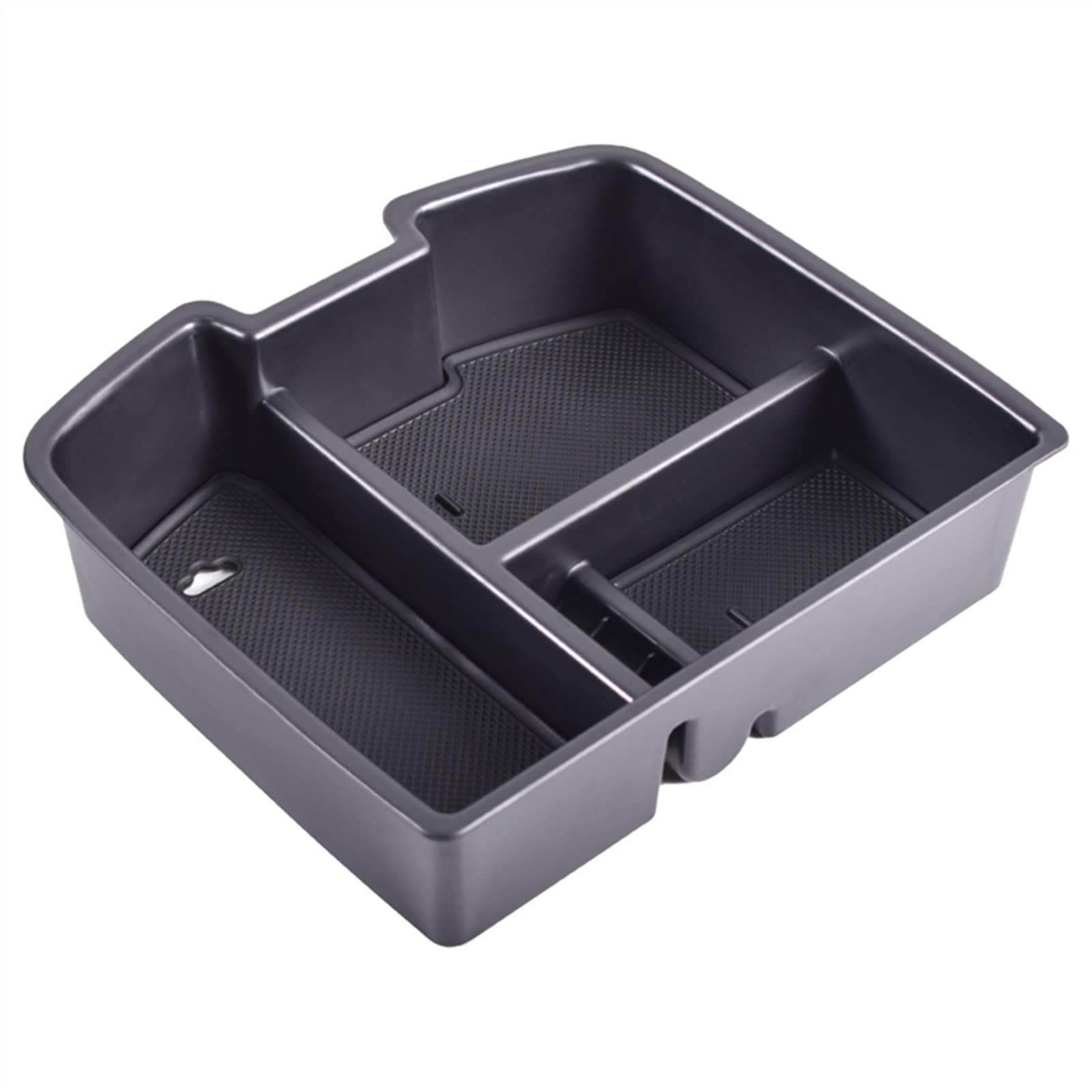 JJRFVBGT Kompatibel mit Chevrolet für Avalanche für Tahoe für Silverado für Suburban 1500 2500, Auto-Mittelkonsolen-Organizer, Innenzubehör Auto Zentrale Steuerung Tray(Black) von JJRFVBGT