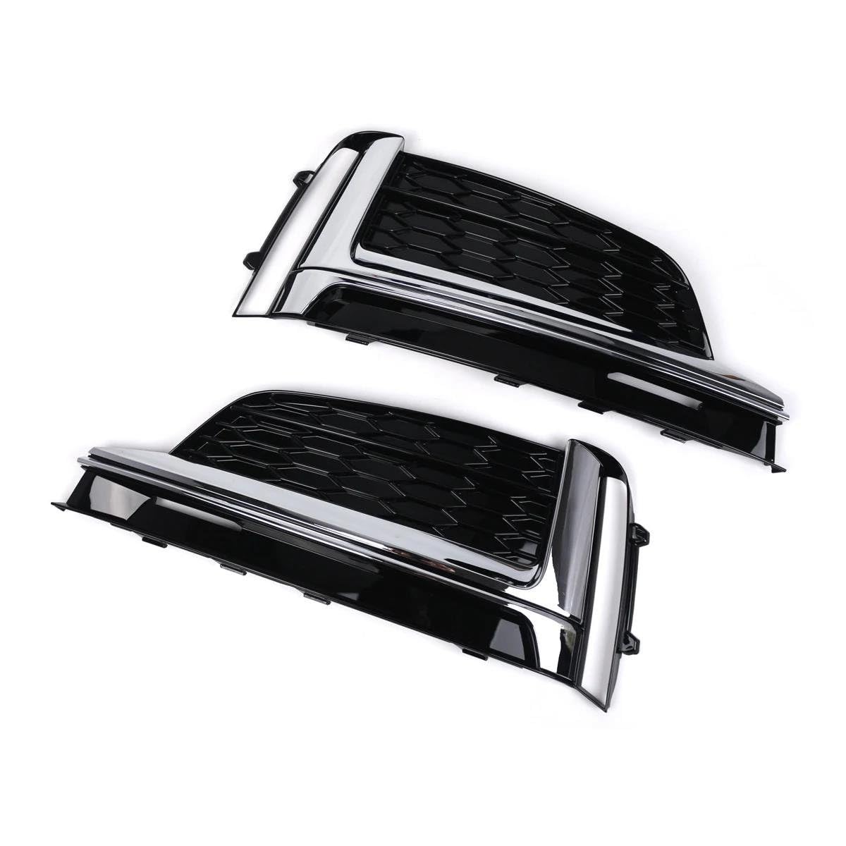 JJRFVBGT Nebelscheinwerfer Blende Kompatibel Mit Für A5 Sport 2017 2018 2019 Nebelscheinwerfergrill, Auto-Frontgrill, Wabengrillabdeckung, Maschengrill, 1 Paar, OEM: 8W6807681F von JJRFVBGT