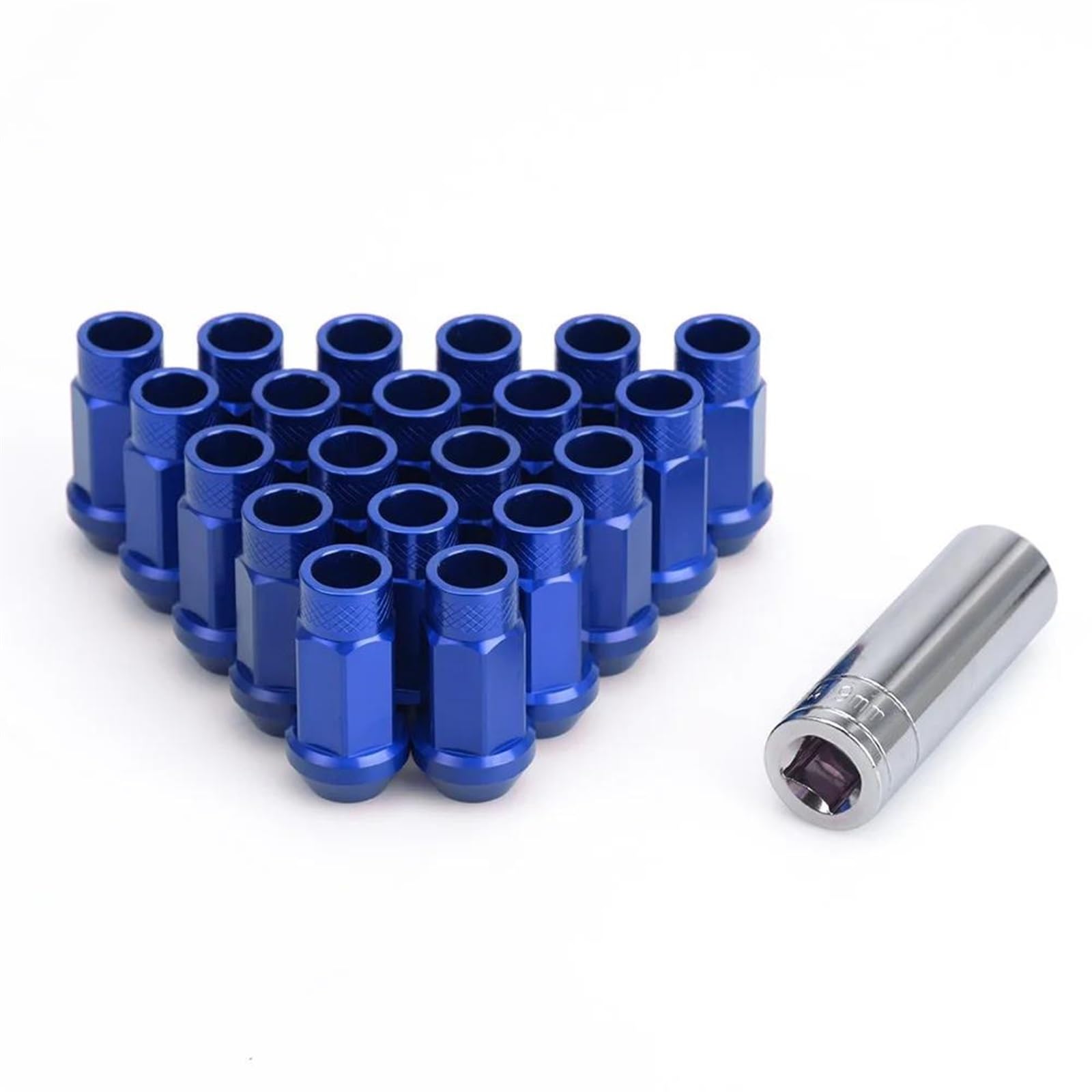 JJRFVBGT Radnabenbolzen 19HEX-Schlüssel-Radmuttern Radbolzenlänge Radschrauben Radmuttern 50 Mm Aluminiumlegierung M12x1,5 M12x1,25 M14x1,5(Blue,M14x1.5) von JJRFVBGT