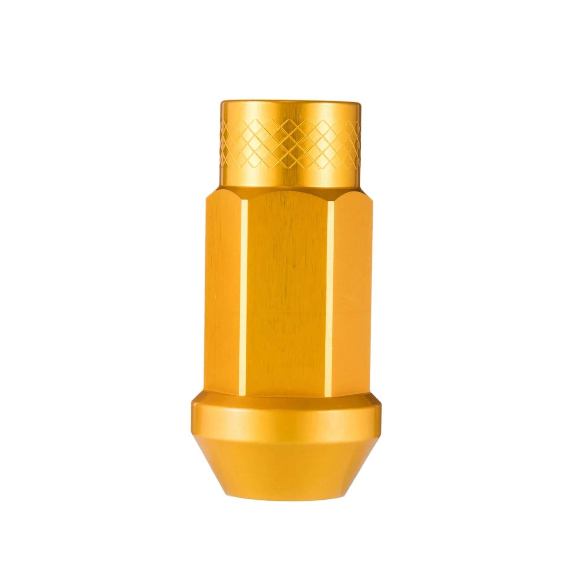 JJRFVBGT Radnabenbolzen 19HEX-Schlüssel-Radmuttern Radbolzenlänge Radschrauben Radmuttern 50 Mm Aluminiumlegierung M12x1,5 M12x1,25 M14x1,5(Gold,M12x1.5) von JJRFVBGT