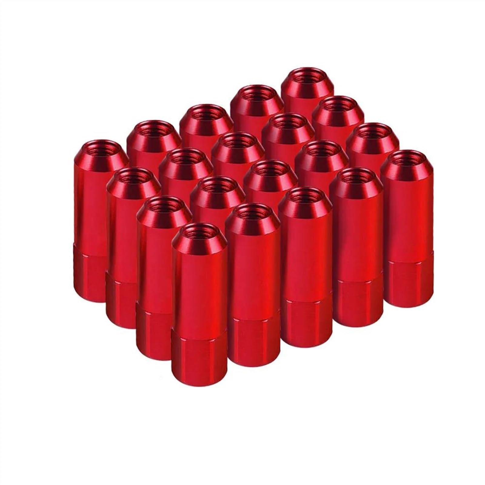 JJRFVBGT Radnabenbolzen 20 Stück Autozubehör Radmuttern M12 * 1,5 M12 * 1,5 Racing Radmuttern Schraube Tuner 60 Mm Radnabe Reifenschraube(Color 1,M12x1.25) von JJRFVBGT