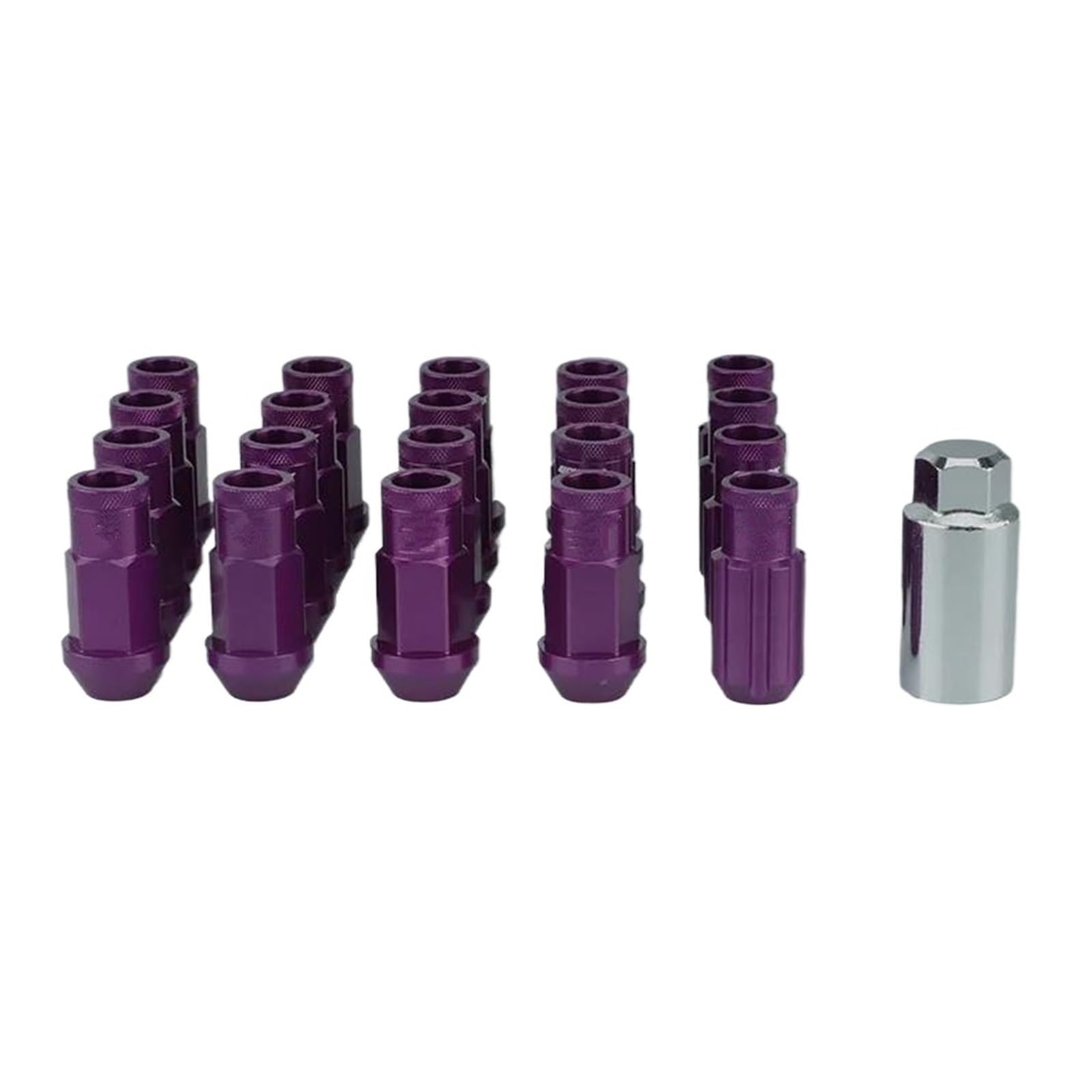 JJRFVBGT Radnabenbolzen Kompatibel Mit Mitsubishi Aluminium-Außenverkleidungsteile, Zubehör, Auto-Radmuttern, M12 X 1,5, M12 X 1,25, Radkappen, 20 Stück(Purple,M12x1.25) von JJRFVBGT