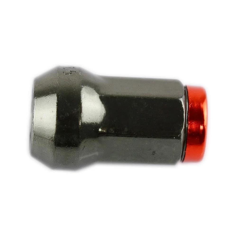 JJRFVBGT Radnabenbolzen Kompatibel Mit Mitsubishi Autoradmuttern Radmuttern Felgen Unterlegscheibe Radsicherungsmuttern M12 X 1,5, M X 1,25, 33 Mm, Stahl, 20 Stück(Red,M12x1.5) von JJRFVBGT