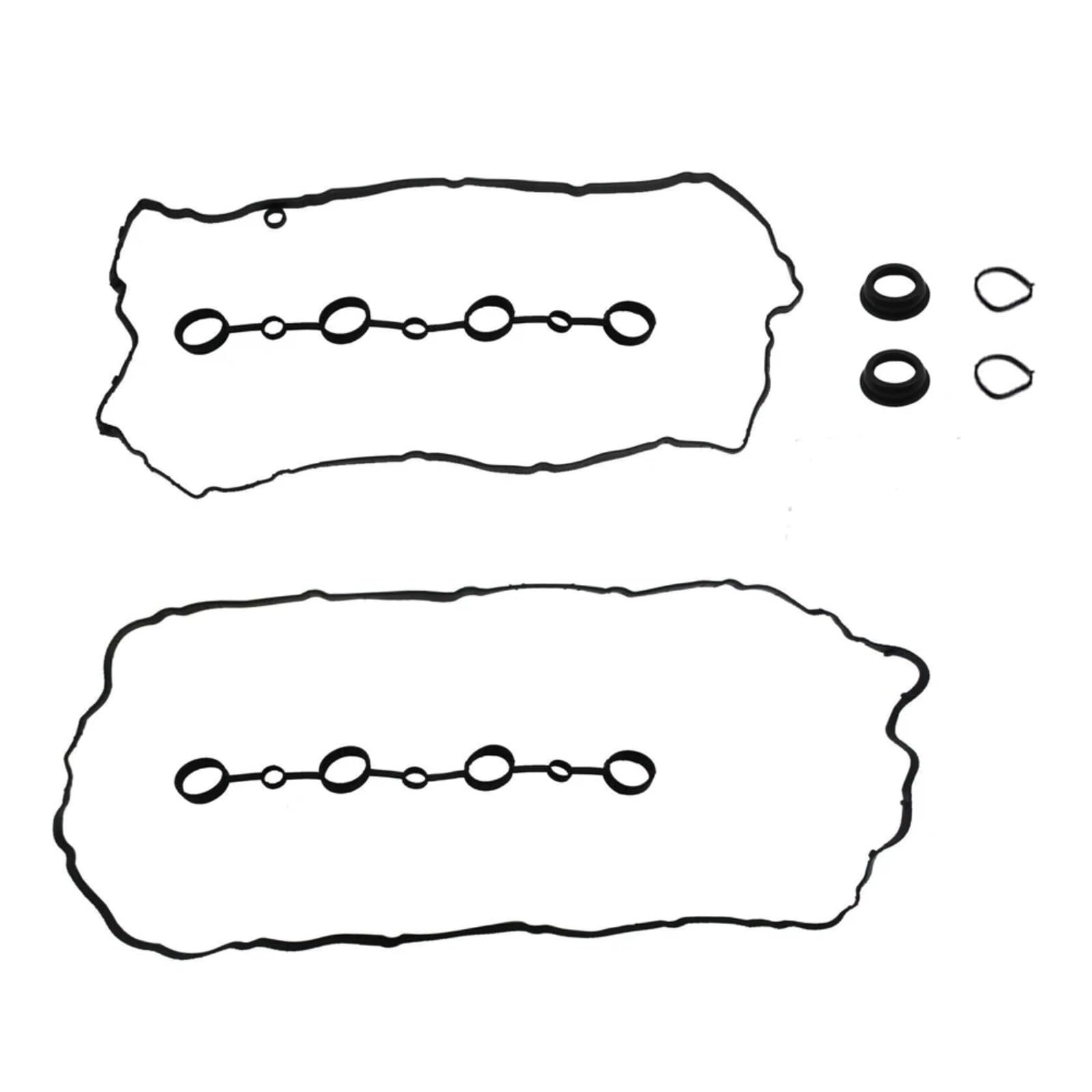 JJRFVBGT Ventildeckeldichtungssatz Kompatibel Mit Porsche Für Cayenne 2003 2004 2005 2006 Ventildeckeldichtung Motorventildeckel-Dichtungssatz 94810593205(Black) von JJRFVBGT