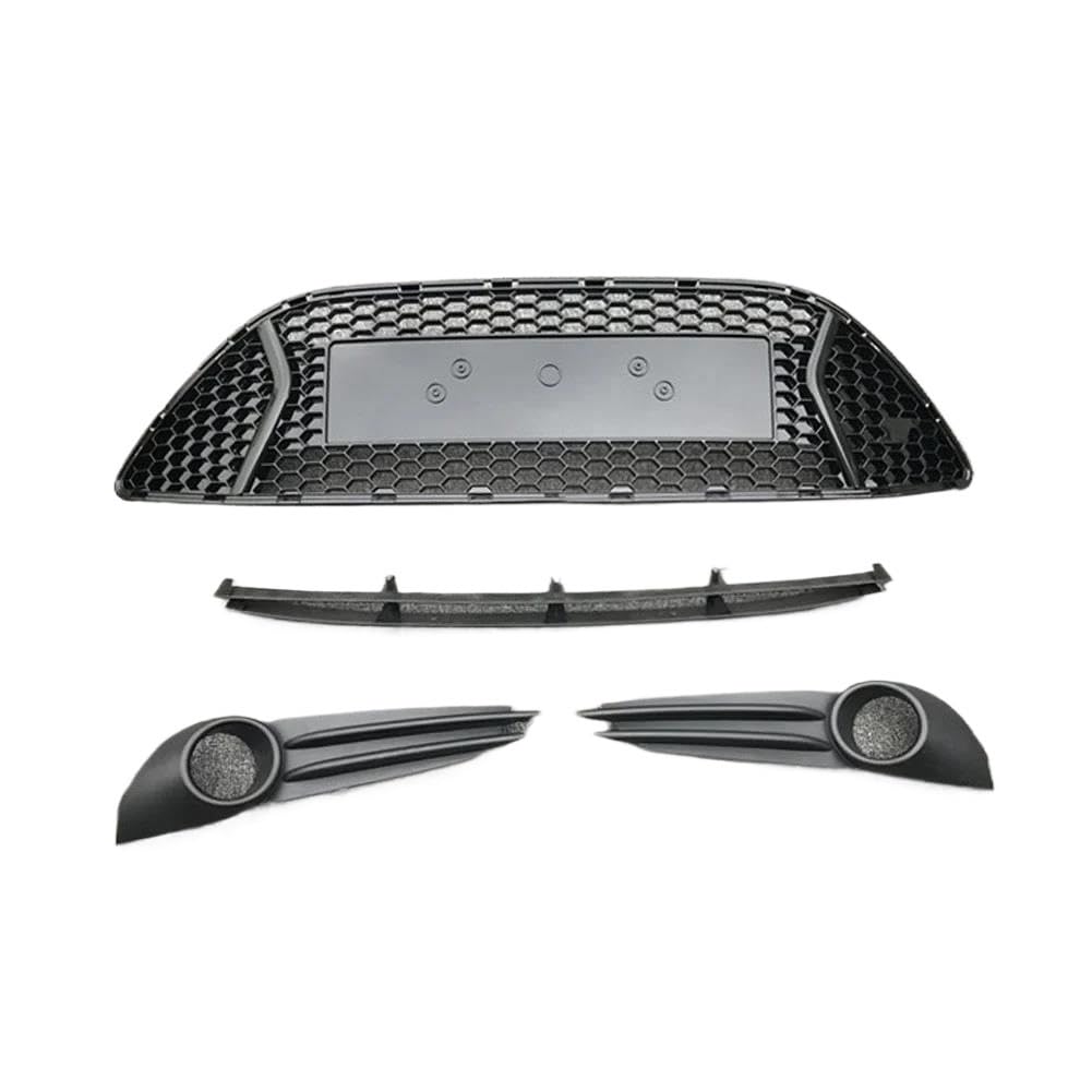 Nebelscheinwerfer Blende Kompatibel Mit Ford Für Focus Für ST 2012 2013 2014, Nach Vorne Gerichteter Stoßstangengrill, Oberer Unterer Kühlergrill, Nebelscheinwerferrahmen(Grill fog light Rame) von JJRFVBGT