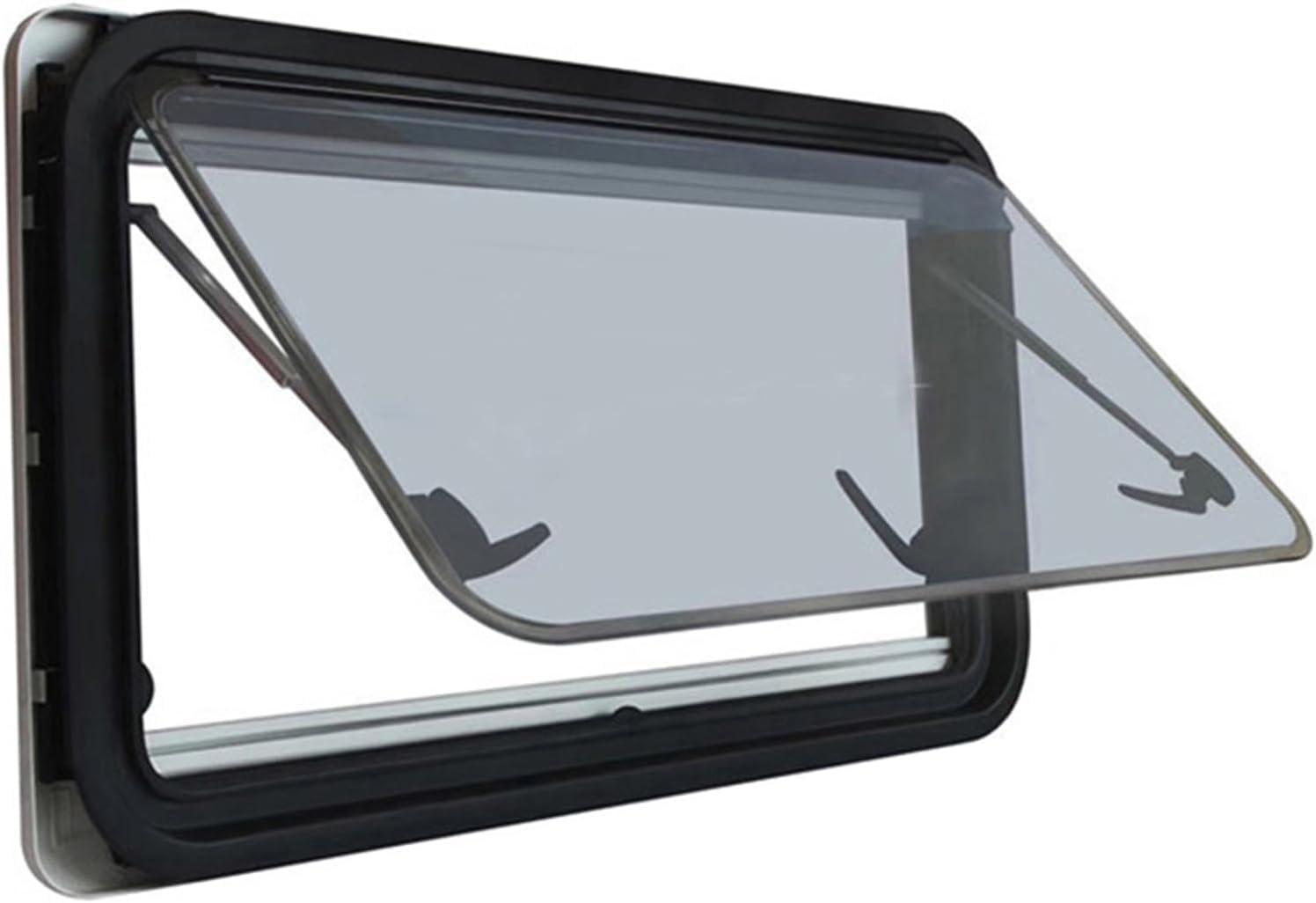 Wohnmobil-Fenster, doppelschichtiges Glas, Ersatzfenster für Wohnwagen, Wohnmobil, Anhänger, Umbausatz, Fenster, 70° Öffnungswinkel, Seitenfenster (60 x 60 cm), 60 x 60 cm von JJXDYM