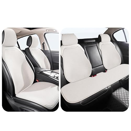 JKGBUK Auto Sitzbezüge für Mazda 3 2018-2023, 5 Sitze Wasserdichtes Komfortabler Autositzbezug Full Set Sitzschoner rutschfest Atmungsaktiv Set Auto Zubehör,5 Seats-White von JKGBUK