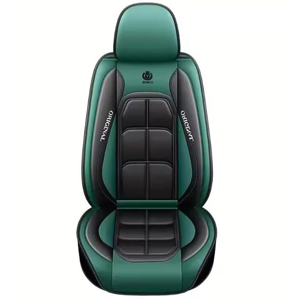 JKIOHG Auto Sitzbezüge Sets für Alfa Romeo Giulietta (940) 2010–2020, Universal PU Leder Allwetter Autositzbezug Wasserdicht Auto Sitzschoner Zubehör,A Standard-Green von JKIOHG