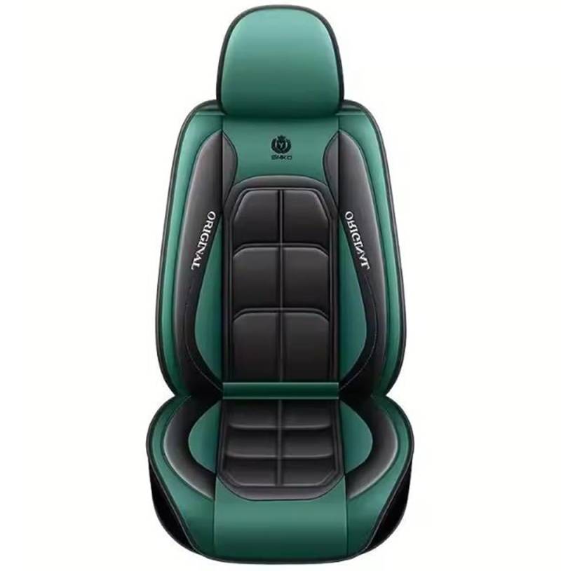 JKIOHG Auto Sitzbezüge Sets für Alfa Romeo Giulietta (940) 2010–2020, Universal PU Leder Allwetter Autositzbezug Wasserdicht Auto Sitzschoner Zubehör,A Standard-Green von JKIOHG