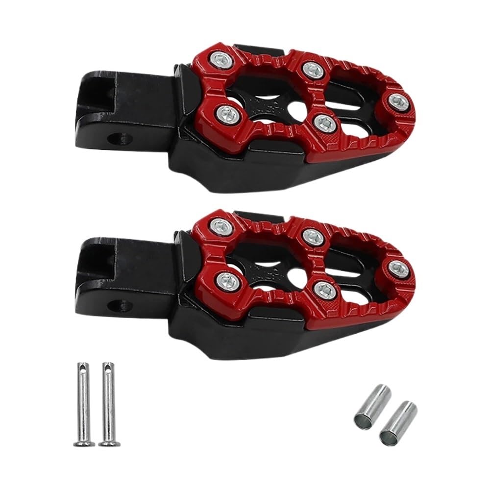 Fußrasten Pedal 1 Paar Universal Aluminium Legierung Fuß Pedale Winkel Einstellbar Motorrad Roller ATV Fußstützen Fußrasten Zubehör von JKYWOL