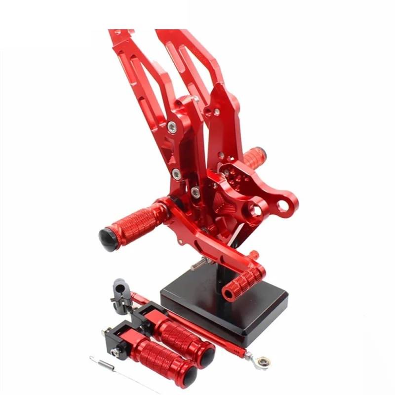 Fußrasten Pedal CNC Rear Set Ständer Fußrasten Motorrad Fußrastenanlage Fußstütze Fuß Pedal Pegs für MSX125 MSX 125 Für GROM Für AFFE schalthebel Halterung von JKYWOL