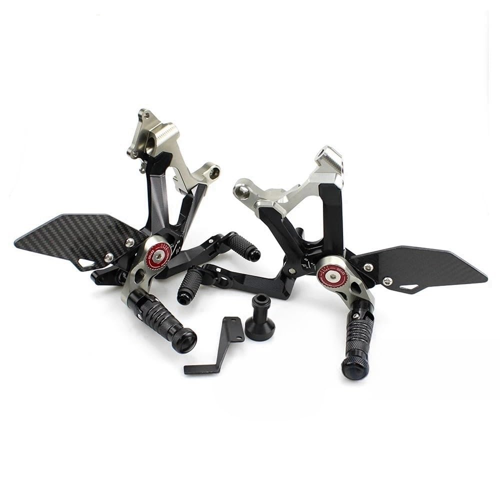 Fußrasten Pedal Für Du&Cati Für Panigale Für Straße Für Fighter V4/V4S/V4R 2018-2022 Hinten Set Teller fußstütze Aluminium Geändert Pedal Zubehör von JKYWOL