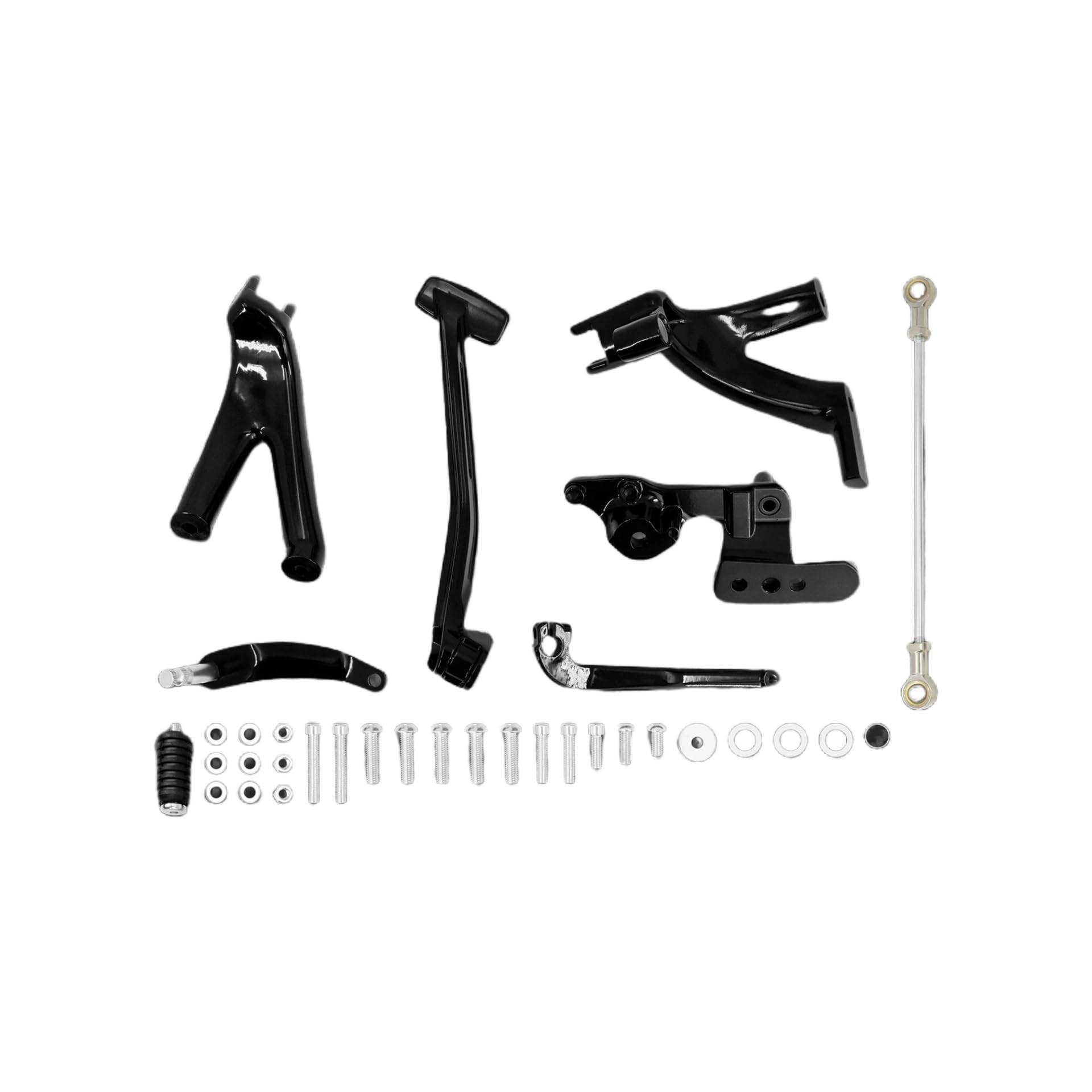 Fußrasten Pedal Motorrad Billet Aluminium Vorwärts Control Fuß Peg Kits Schwarz Für Ha&rley Für SoftailLow Für Reiter Für Street Bob 2018-2023 Standard von JKYWOL