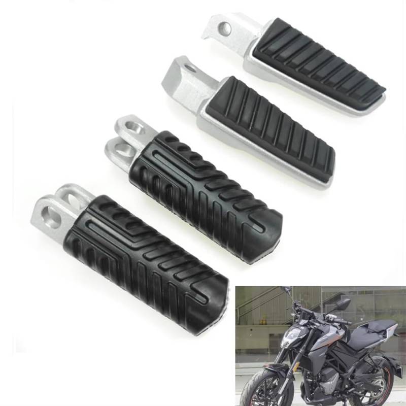 Fußrasten Pedal Motorrad Vorne Hinten Set Fußstütze Nicht-Slip Pedale Rest Fußrasten Mount Kit Für CF&Moto CF 250 250NK 250 NK 2017-2021 von JKYWOL