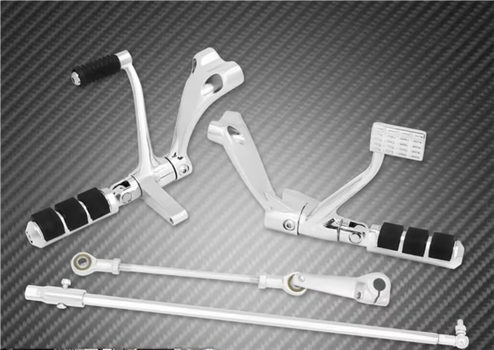 Fußrasten Pedal Motorrad-Vorwärtssteuerung Komplettes Set Fußrastengestänge Hebel-Set Für Ha&rley Für Sportster XL 1200 883 Für Dyna Für Softail von JKYWOL