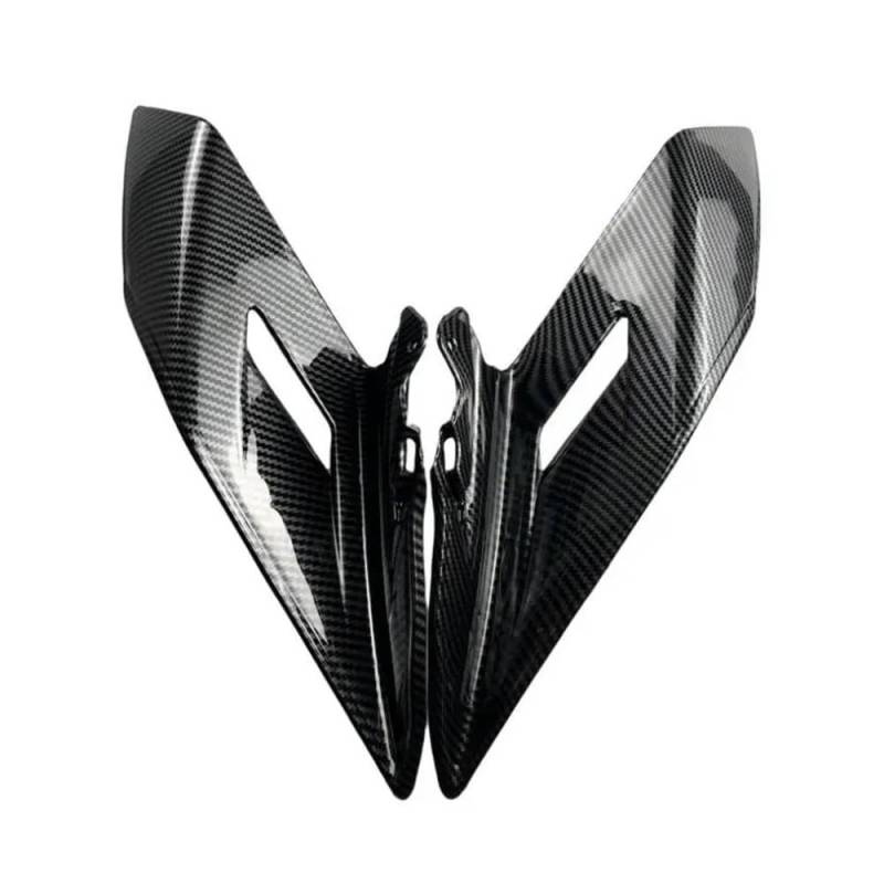 Seitenverkleidung Verkleidung Motorrad Fixed Wing Für CF&Moto 450SR CF450SR 2022-2023 ABS Carbon Weiß Vorderseite Abtrieb Nackt Spoiler Verkleidung Zubehör von JKYWOL