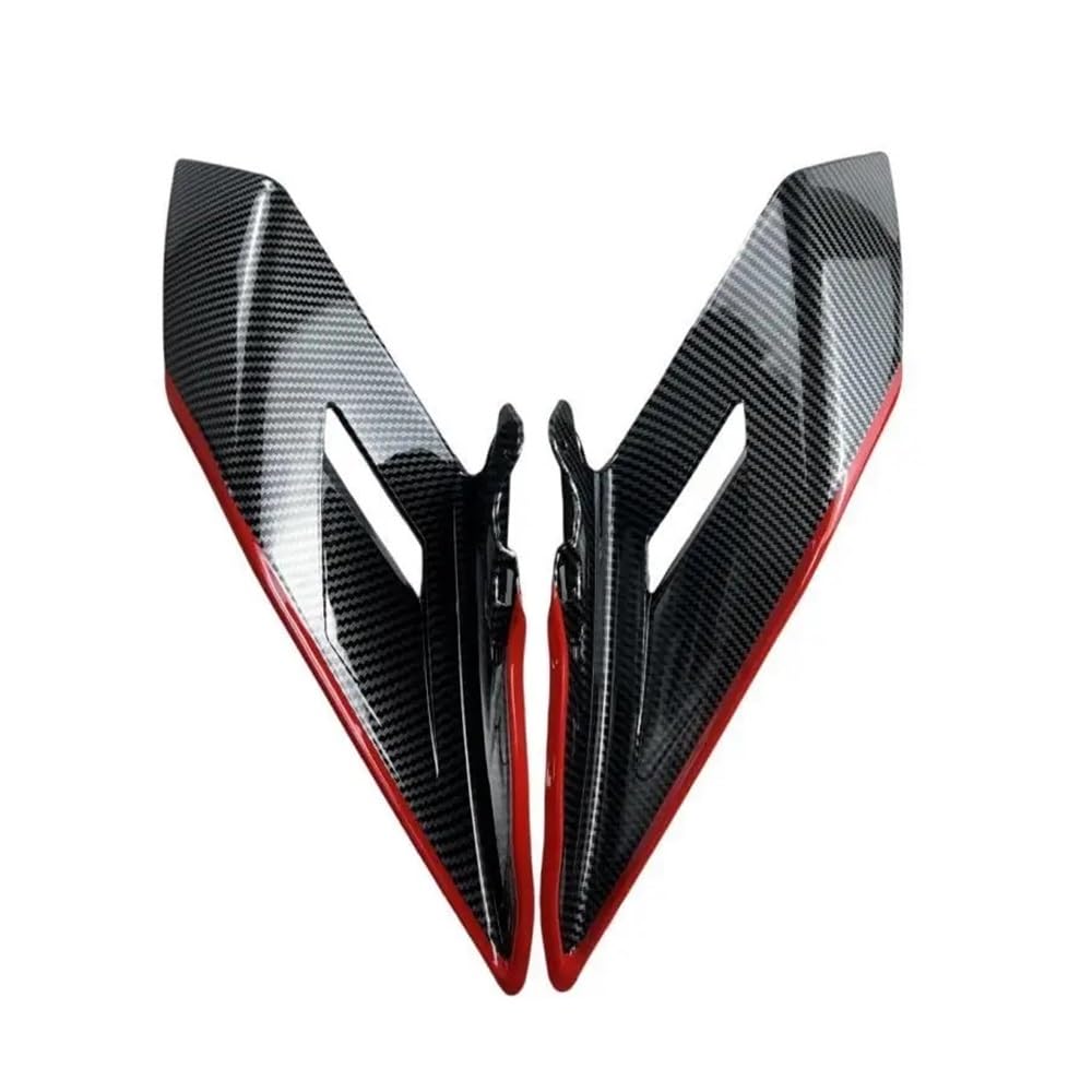 Seitenverkleidung Verkleidung Motorrad Fixed Wing Für CF&Moto 450SR CF450SR 2022-2023 ABS Carbon Weiß Vorderseite Abtrieb Nackt Spoiler Verkleidung Zubehör von JKYWOL