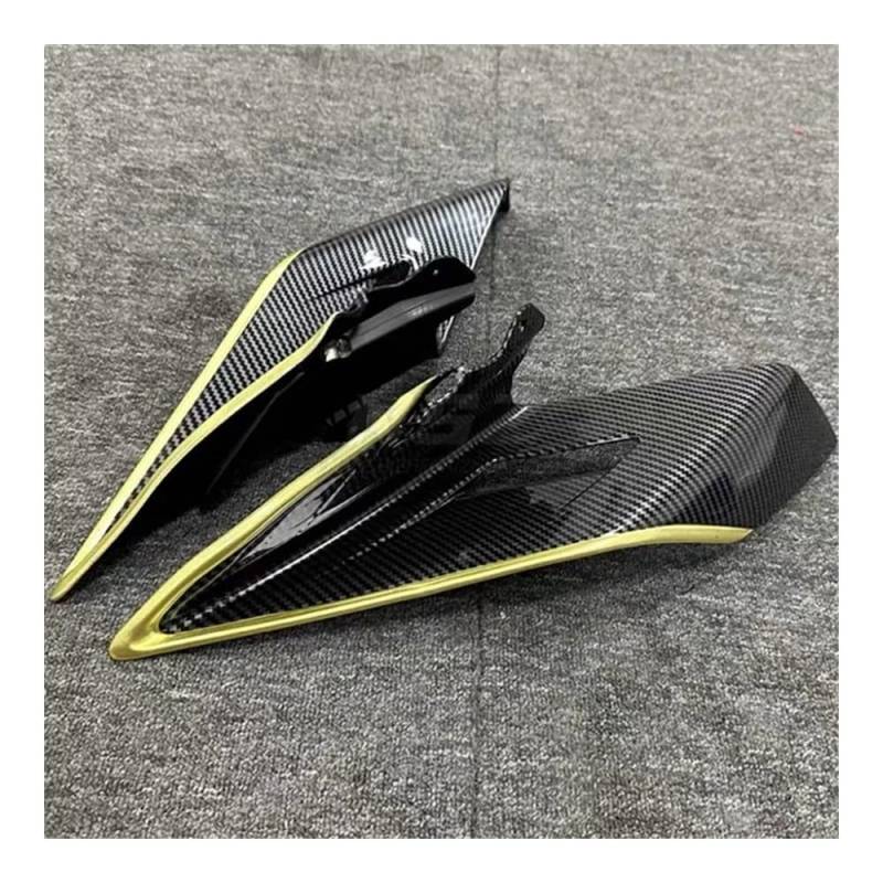 Seitenverkleidung Verkleidung Motorrad Fixed Wing Für CF&Moto 450SR CF450SR 2022-2023 ABS Carbon Weiß Vorderseite Abtrieb Nackt Spoiler Verkleidung Zubehör von JKYWOL