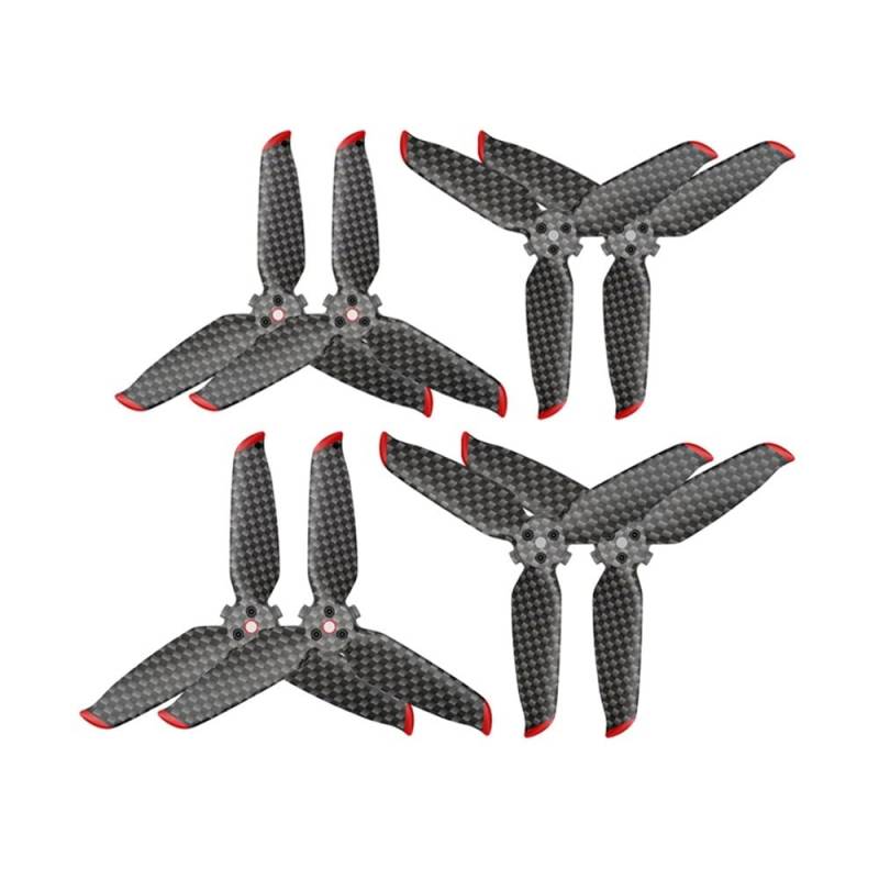 4 Paar FPV-Kamerapropeller Verbesserter Propeller aus Kohlefaser Kompatibel mit FPV-Drohnen-Quadcopter-Zubehör von JKYsrUT