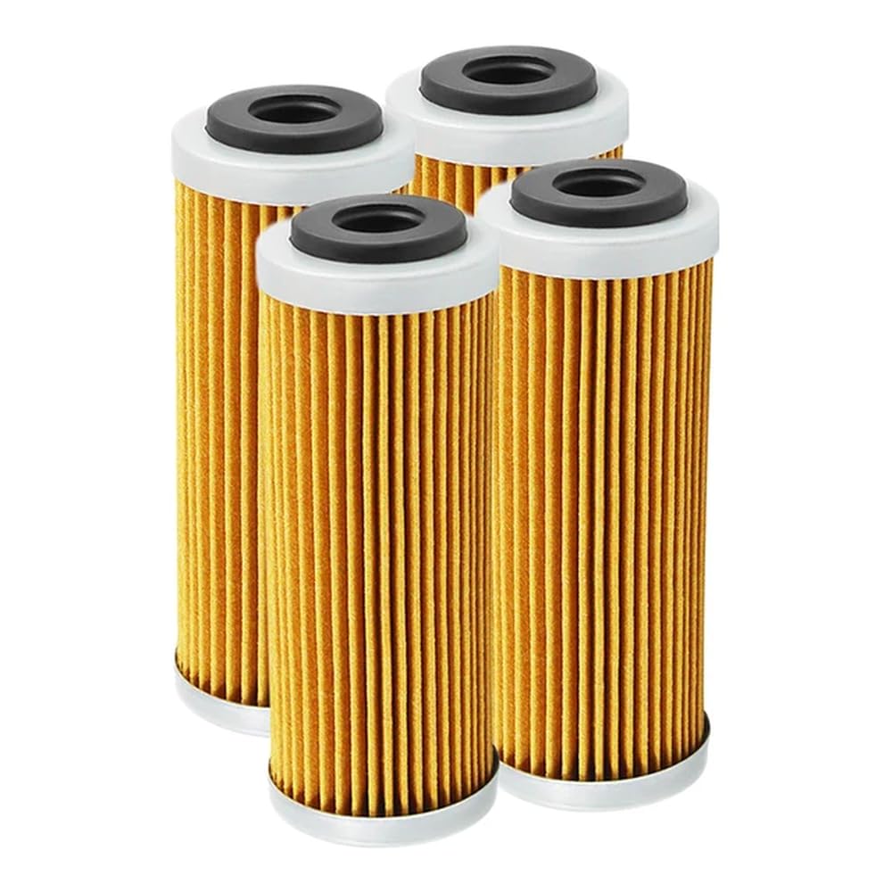 4 oder 6 Stück Motorrad-Ölfilter, kompatibel mit SX SXF SXS EXC EXC-F EXC-R XCF XCF-W XCW SMR-Modellen 250 350 400 450 505 530 2007 bis 2020(Yellow-4 pcs) von JKYsrUT