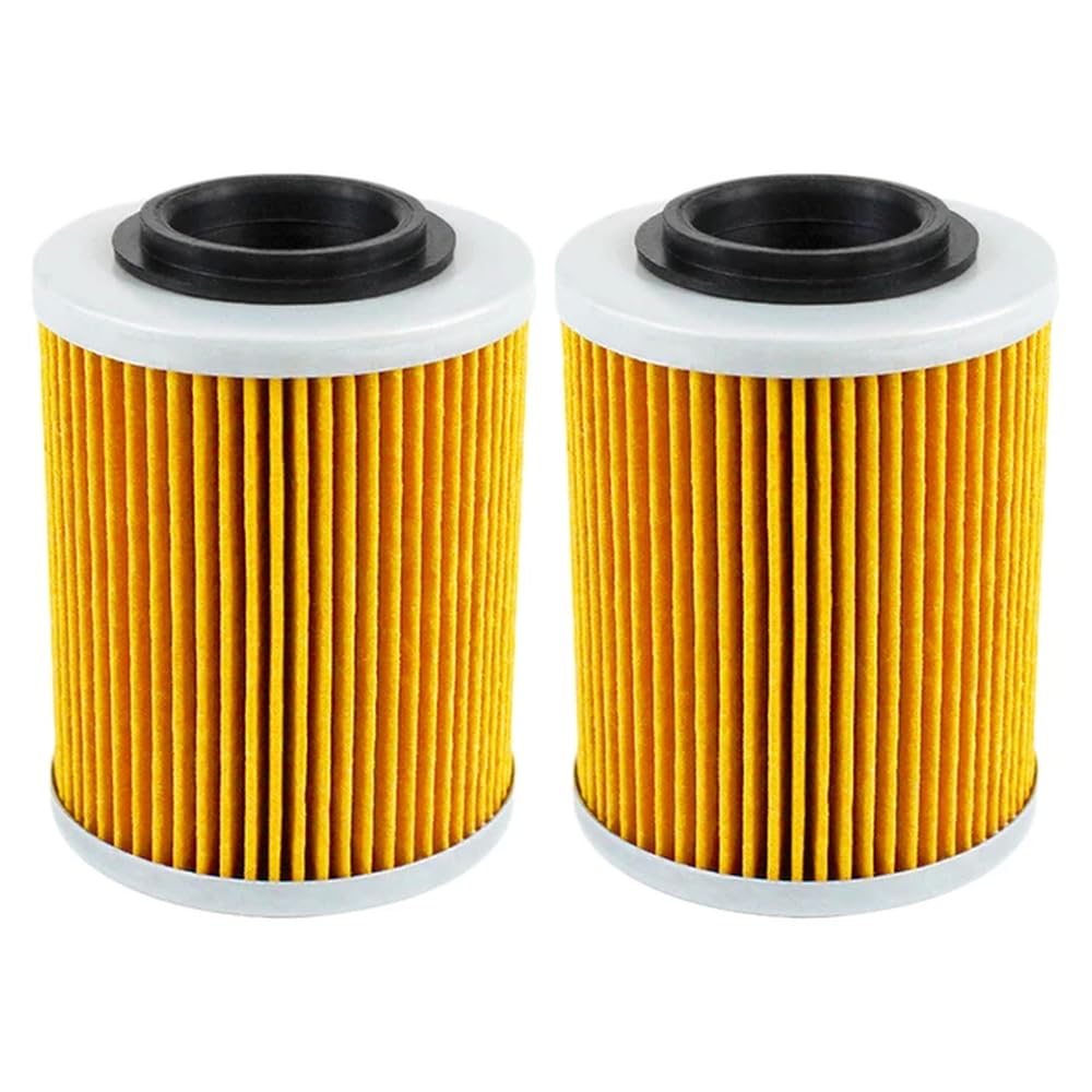 Motorrad-Ölfilter, kompatibel mit BRP DS650 Max 800 1000 800R 1000R X3 HD10 HD8, erhältlich in 2, 4 oder 6 Stück(2pc-Yellow) von JKYsrUT