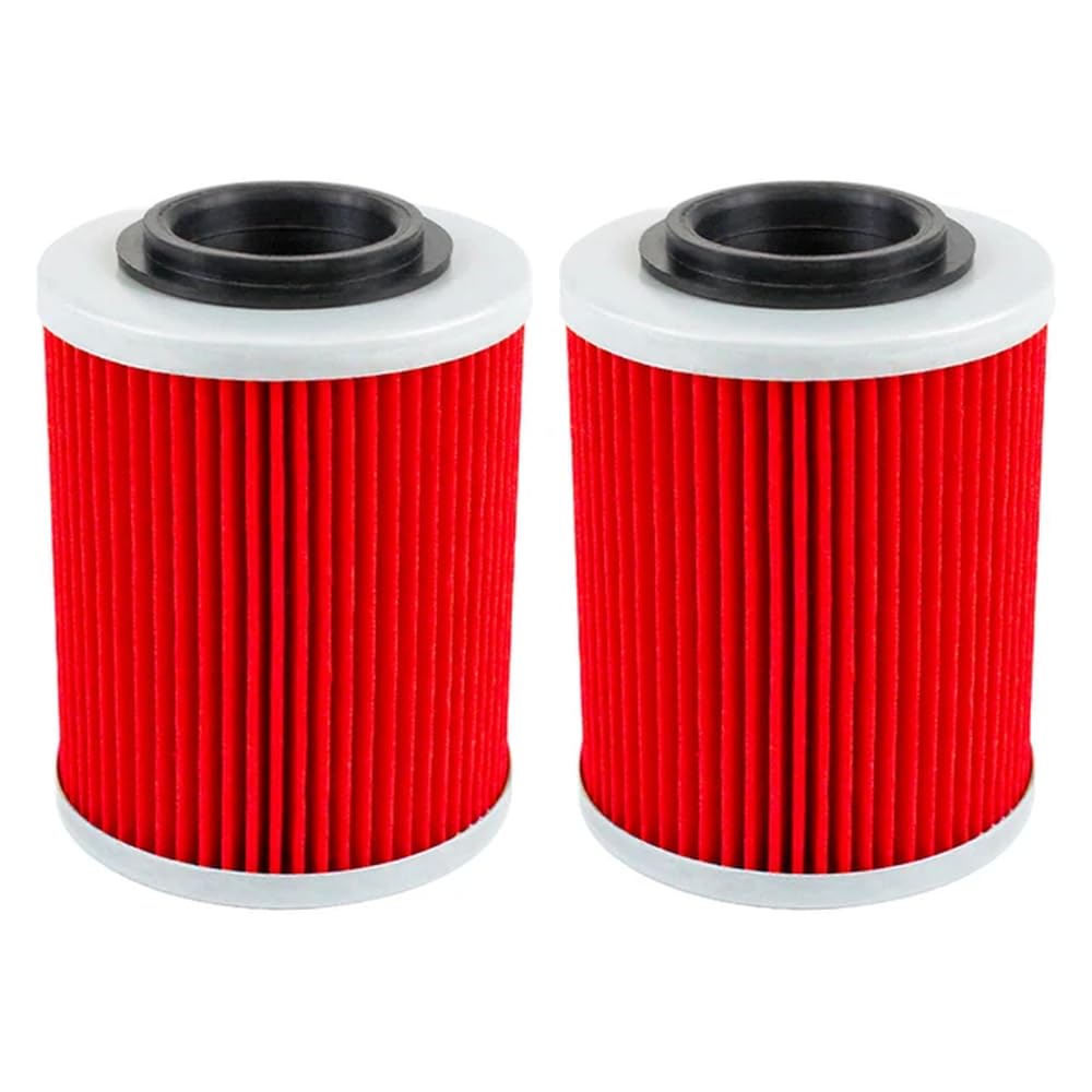 Motorrad-Ölfilter, kompatibel mit BRP DS650 Max 800 1000 800R 1000R X3 HD10 HD8, erhältlich in 2, 4 oder 6 Stück(2pcs-red) von JKYsrUT