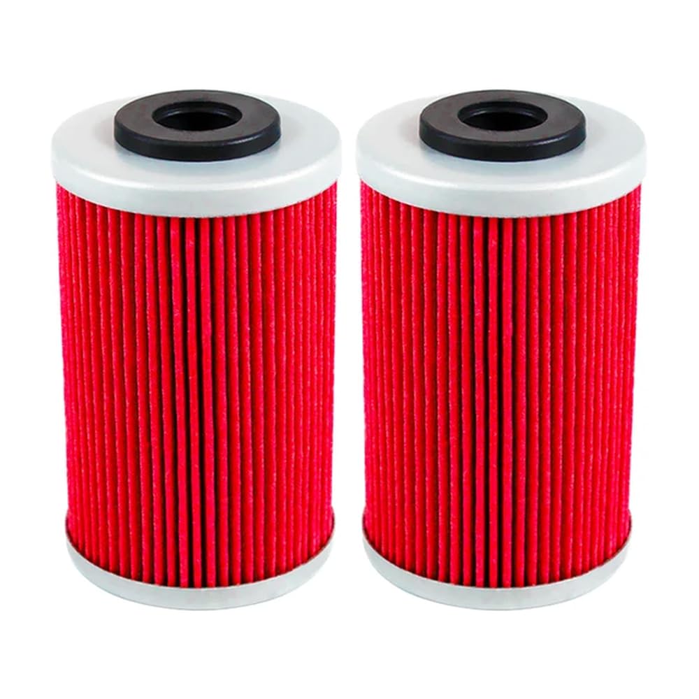 Motorrad-Ölfilter, kompatibel mit EXC SMR SX XCW XC RC-Modellen 125 200 390 250 400 450 520 525 LC4 SMC 620 625 640 650 660 690 R(2pcs-red) von JKYsrUT