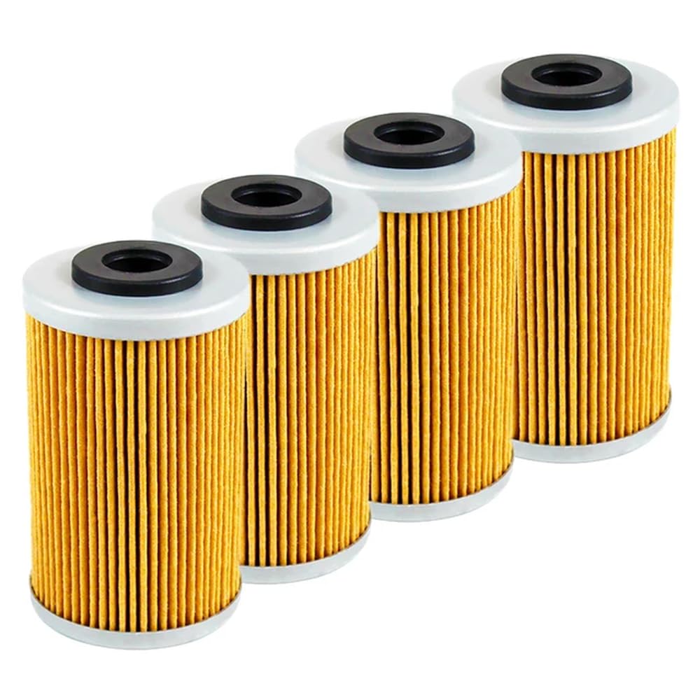 Motorrad-Ölfilter, kompatibel mit EXC SMR SX XCW XC RC-Modellen 125 200 390 250 400 450 520 525 LC4 SMC 620 625 640 650 660 690 R(4pcs-Yellow) von JKYsrUT