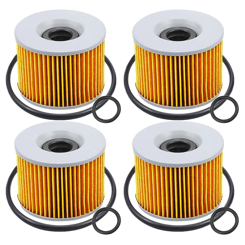 Motorrad-Ölfilter, kompatibel mit Goldwing GL1000 GL1100 GL1200 CBX1000 CBX1050, erhältlich in 1-, 2- oder 4-teiligen Sets(Yellow-4 pcs) von JKYsrUT