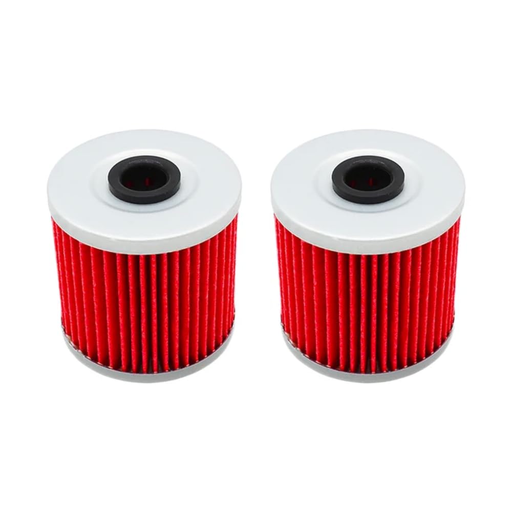 Motorrad-Ölfilter, kompatibel mit KLR250 KLR600 KLR650 KL650 KLX650 KLX650R und Tengai 650, erhältlich in 2, 4 oder 6 Packungen(2pcs-red) von JKYsrUT