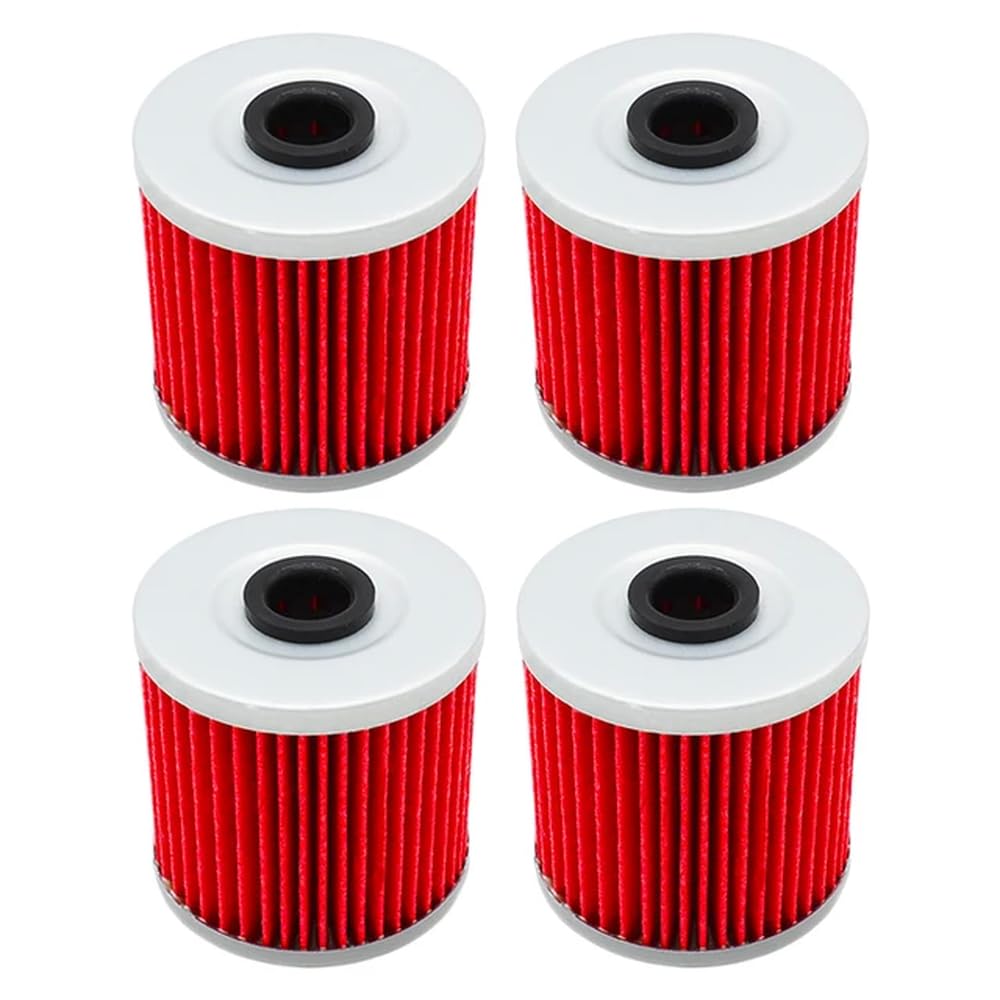 Motorrad-Ölfilter, kompatibel mit KLR250 KLR600 KLR650 KL650 KLX650 KLX650R und Tengai 650, erhältlich in 2, 4 oder 6 Packungen(4pcs-red) von JKYsrUT