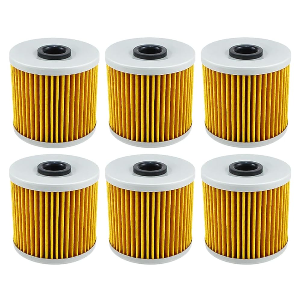 Motorrad-Ölfilter, kompatibel mit KLR250 KLR600 KLR650 KL650 KLX650 KLX650R und Tengai 650, erhältlich in 2, 4 oder 6 Packungen(6pcs-Yellow) von JKYsrUT