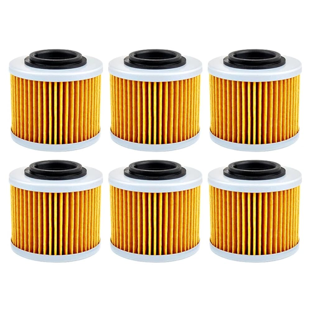 Motorrad-Ölfilter-Set, 2/4/6-teilig, kompatibel mit F650 Funduro F650CS F650GS Darker F650ST G650 Xchallenge Xcountry G650X G650GS Sertao(6pcs-Yellow) von JKYsrUT