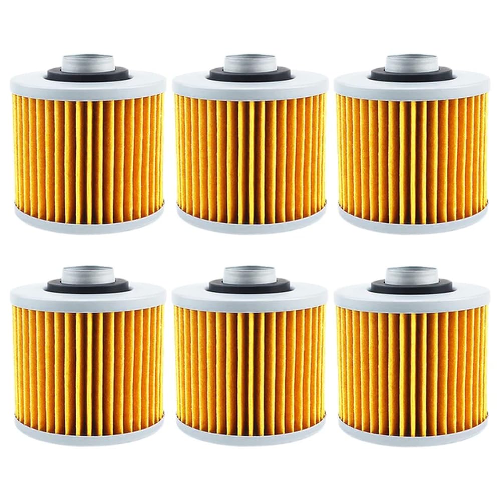 Motorrad-Ölfilter-Set Kompatibel mit XV125 XV250 XV500 XV535 XV700 XV750 XV920 XV1000 XV1100, 2 bis 4 bis 6 Stück erhältlich(Yellow-6 pcs) von JKYsrUT