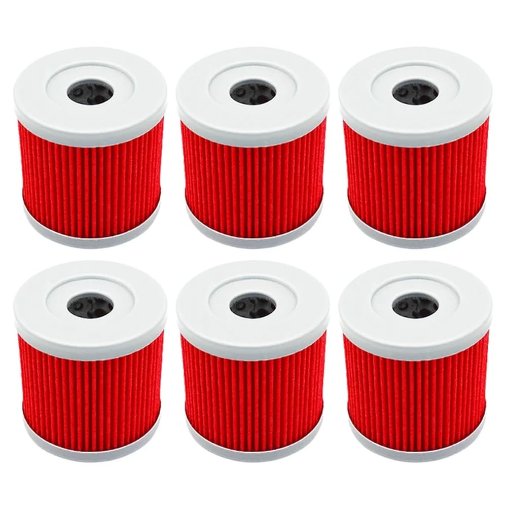 Ölfilter-Set Kompatibel mit Arctic Cat DVX400 2004–2008, DVX 400 TS 2006, 2007 und 404 Dual Sport, erhältlich in 2, 4 oder 6 Teilen(6pcs-red) von JKYsrUT