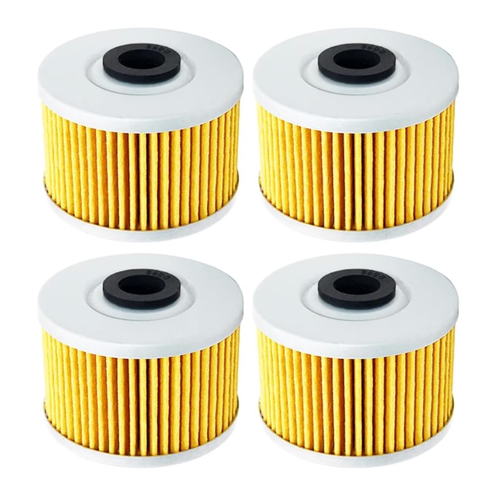 Performance-Motorrad-Ölfilter, kompatibel mit Dinli DL901 DL902 DL904 DMX 450 460 05–08 Hisun 450 HS Adly 300 S XS RS Sport 500 S(Yellow-4 pcs) von JKYsrUT