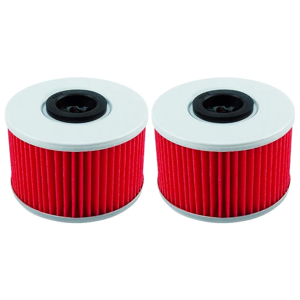 Performance-Motorrad-Ölfilter, kompatibel mit TRX 420 500 520 Foreman Rubicon SXS1000 Pioneer M3 M5 M6 Talon SXS10S4 SXS10SR SXS10S2X(2pcs-red) von JKYsrUT