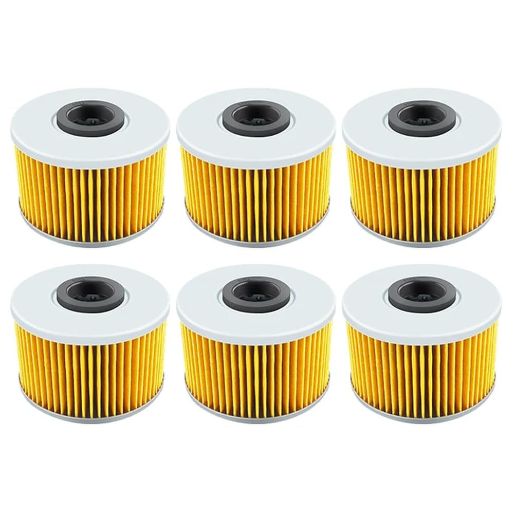 Performance-Motorrad-Ölfilter, kompatibel mit TRX 420 500 520 Foreman Rubicon SXS1000 Pioneer M3 M5 M6 Talon SXS10S4 SXS10SR SXS10S2X(6pcs-Yellow) von JKYsrUT