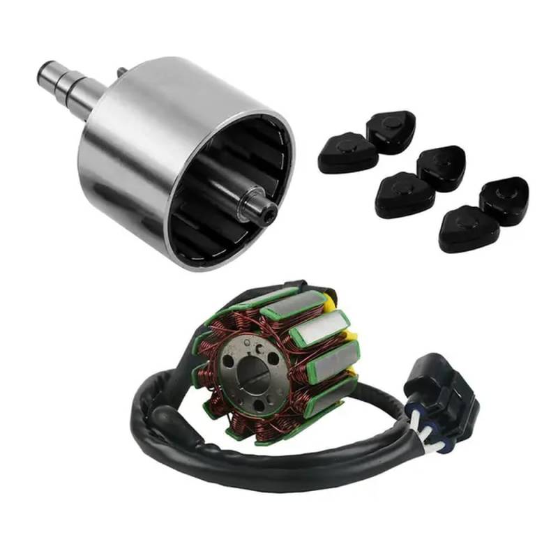 YZF R1 2004–2008 Motorrad Magnetgenerator Rotorbaugruppe Schwungrad Statorspule 07 Kompatible Teile(One Set) von JKYsrUT