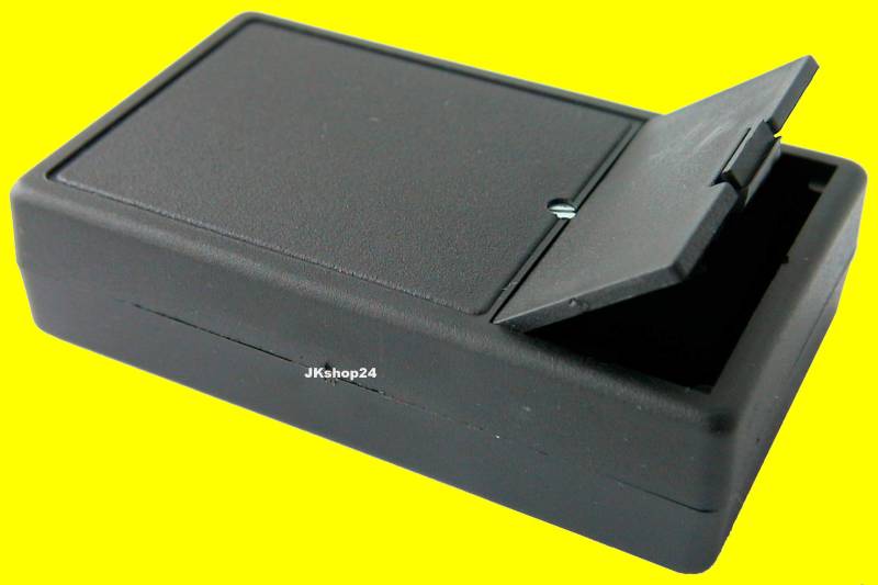 Kunststoff-Batteriegehäuse 102 x 61 x 26 mm z.b. 3/9 V (9-Volt-Block oder 2 x AAA) Plastic-Case Batterie-Kunststoffgehäuse Leergehäuse mit Klappe universal für Elektronik, LED,Platinen,Lautsprecher von JKshop24