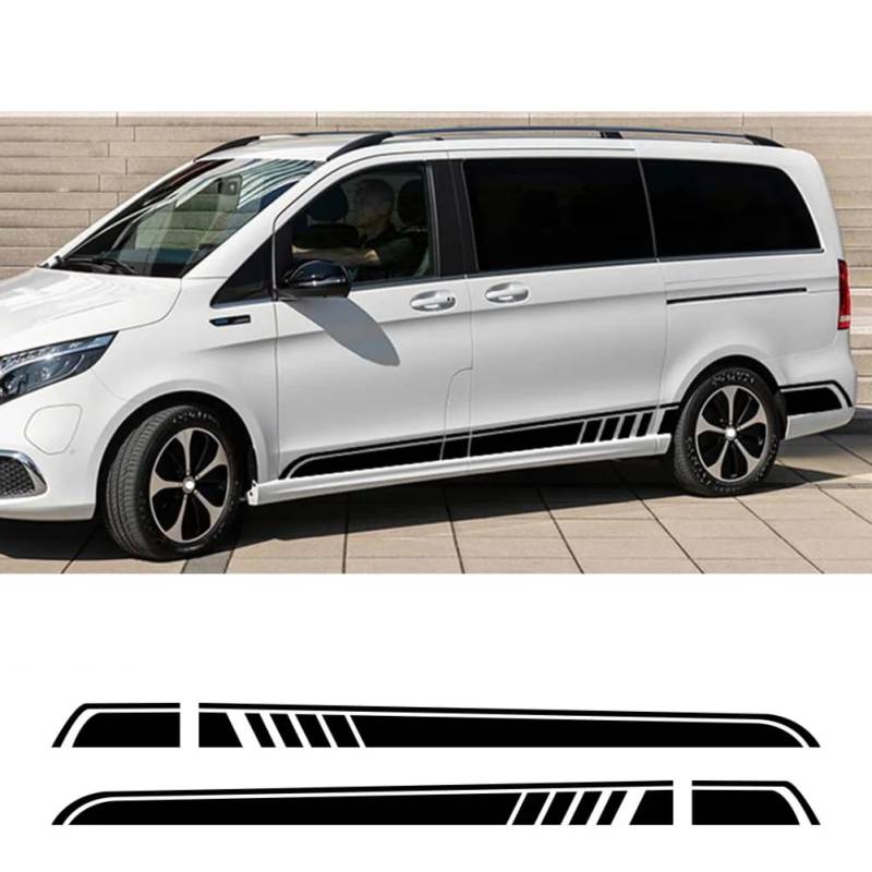 2 STÜCKE Autoaufkleber, Für M=ercedes B=ENZ Vito V Klasse Viano W447 V260 W639 W638 Marco, Für Polo Camper Van Tuning Zubehör Vinyl Aufkleber von JLESANKS