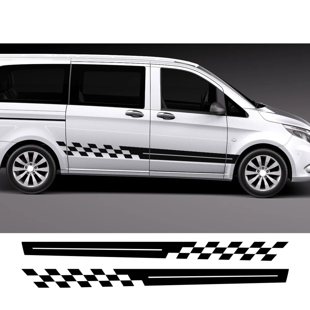 2 STÜCKE Autoseitenaufkleber, Für Mercedes Sprinter, Für Benz Vito V-Klasse Berlingo, Für FIAT Ducato, Für R=enault Automobiles Tuning Autozubehör von JLESANKS