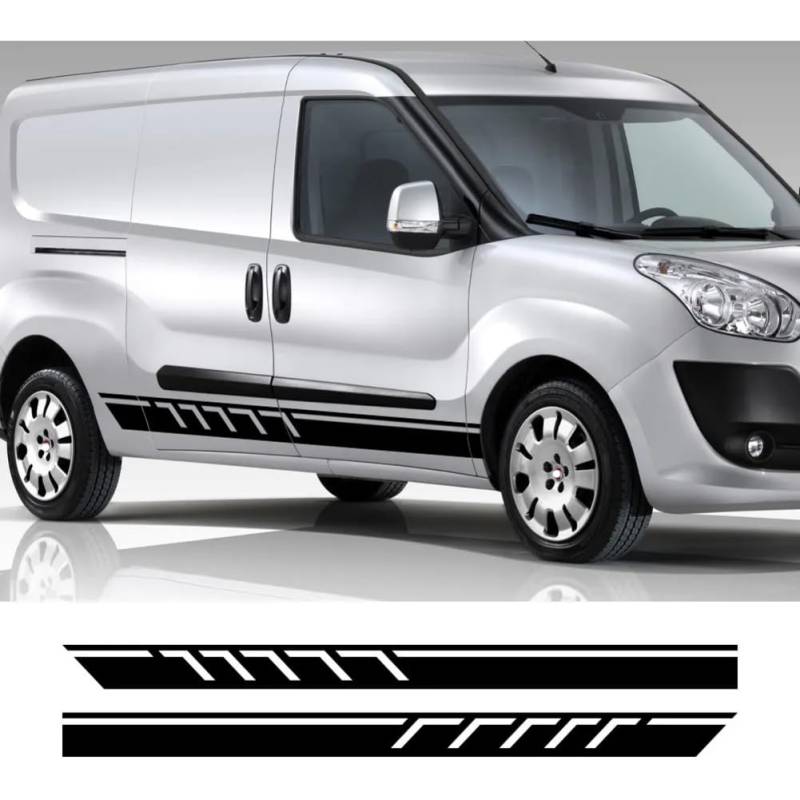 Seitenaufkleber für Autotüren, für FIAT Doblo Cargo, für Panorama Vauxhall, für Opel Combo Camper Van Grafikstreifen Aufkleber Autozubehör von JLESANKS