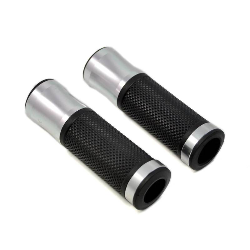 JLJLJ 7/8 '' Motorradhandle -Lenker Griff 22mm Street Racing Moto Racing Grips End Plug Slider(Silver) von JLJLJ