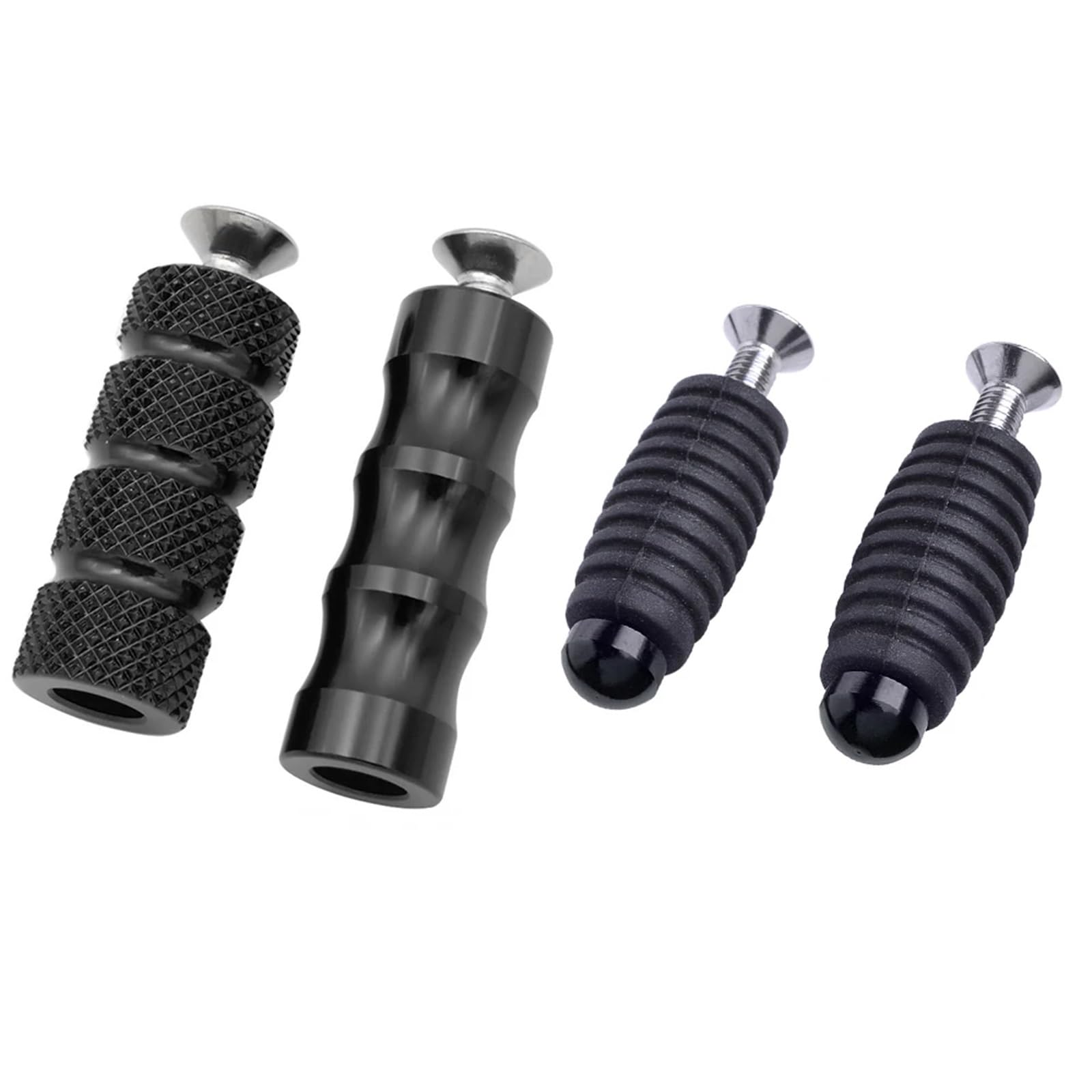 JLJLJ Set Universal 6 MM Schalthebel Fußbremse Fußrasten Fußrastenanlage Fußrasten Motorradzubehör Schaltpedal(Black) von JLJLJ