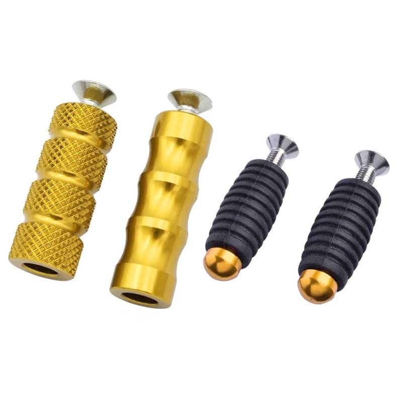 JLJLJ Set Universal 6 MM Schalthebel Fußbremse Fußrasten Fußrastenanlage Fußrasten Motorradzubehör Schaltpedal(Gold) von JLJLJ