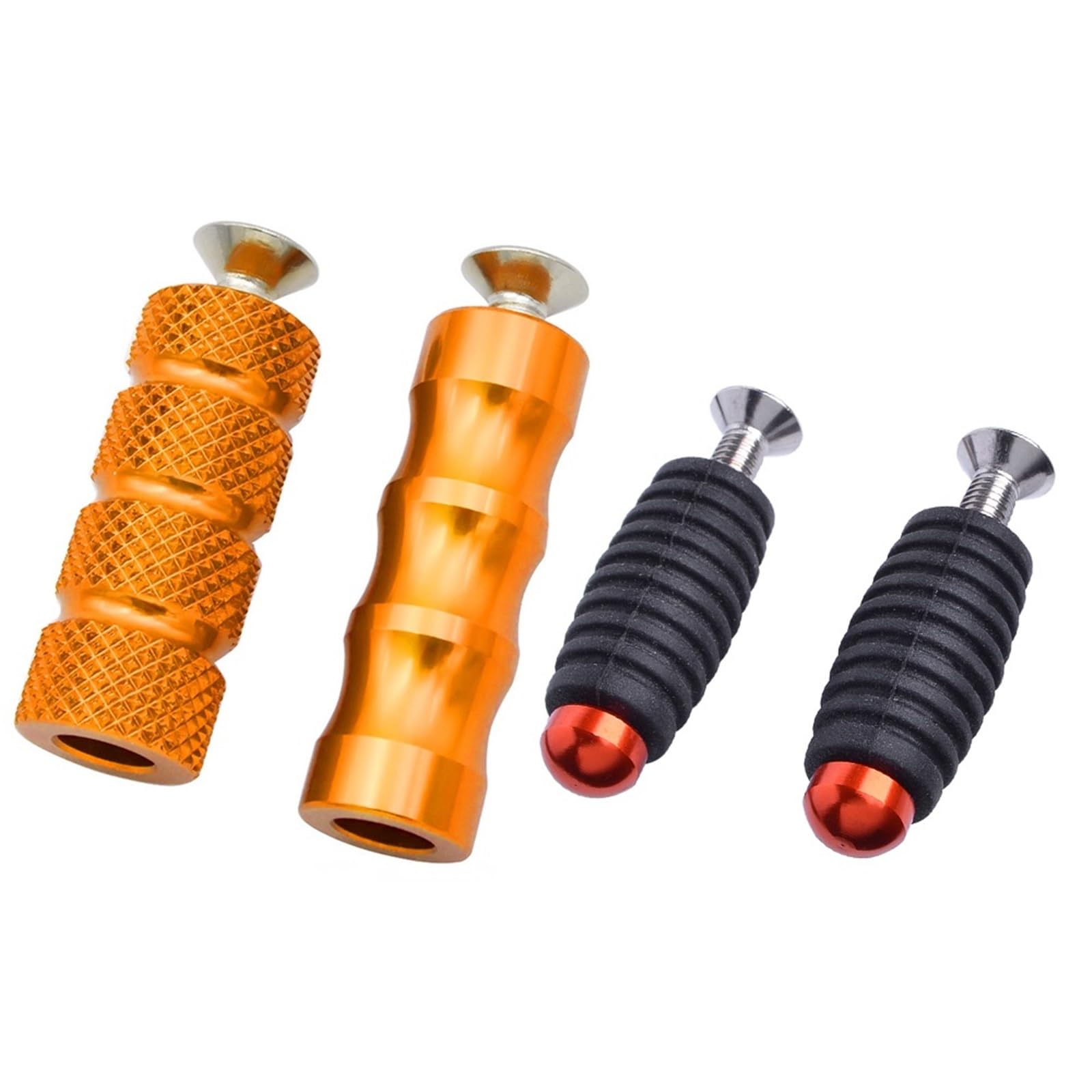 JLJLJ Set Universal 6 MM Schalthebel Fußbremse Fußrasten Fußrastenanlage Fußrasten Motorradzubehör Schaltpedal(Orange) von JLJLJ