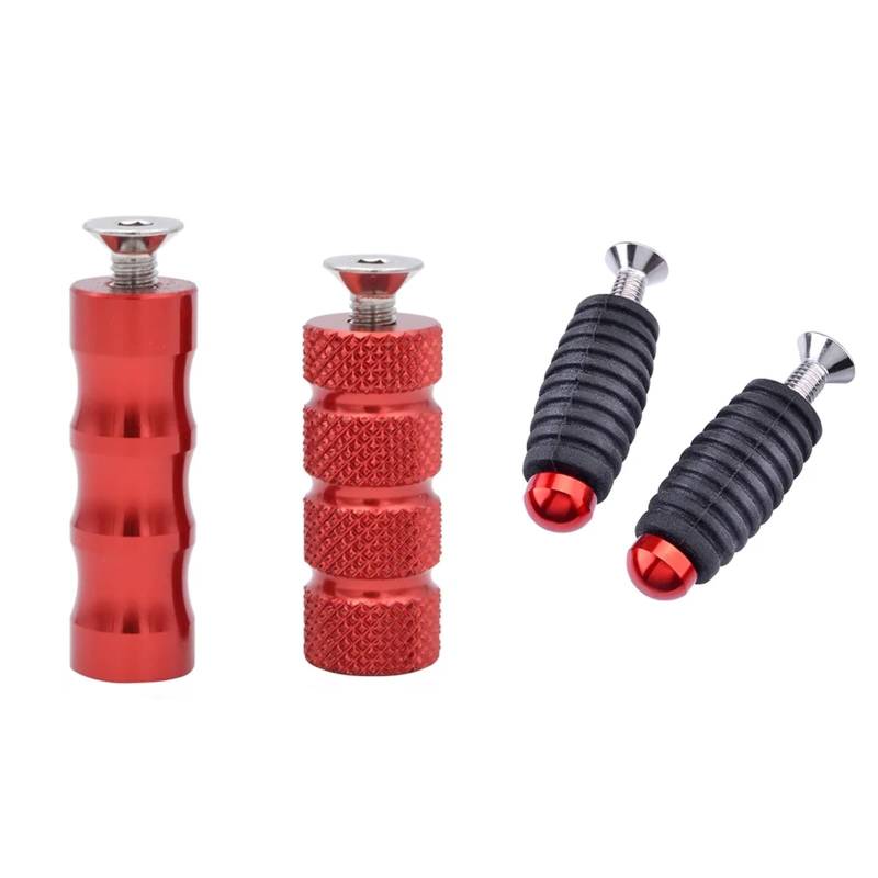 JLJLJ Set Universal 6 MM Schalthebel Fußbremse Fußrasten Fußrastenanlage Fußrasten Motorradzubehör Schaltpedal(Red) von JLJLJ