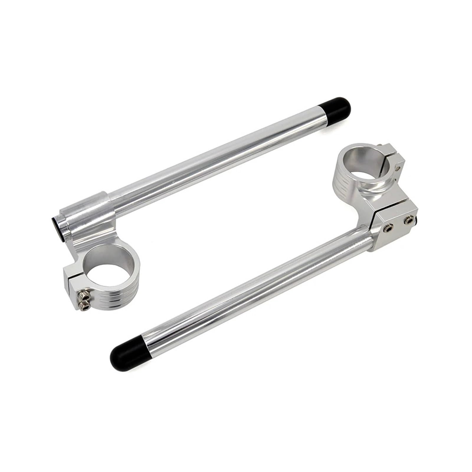 JLJLJ Silbermotorrad-Lenker Steiger Riser 33 35 37 41 43 45 46 48 50 51 53 54 mm Clipon Clip auf Clip-Ons-Gabelhandle-Stangenklemme(33MM Fork Tube) von JLJLJ