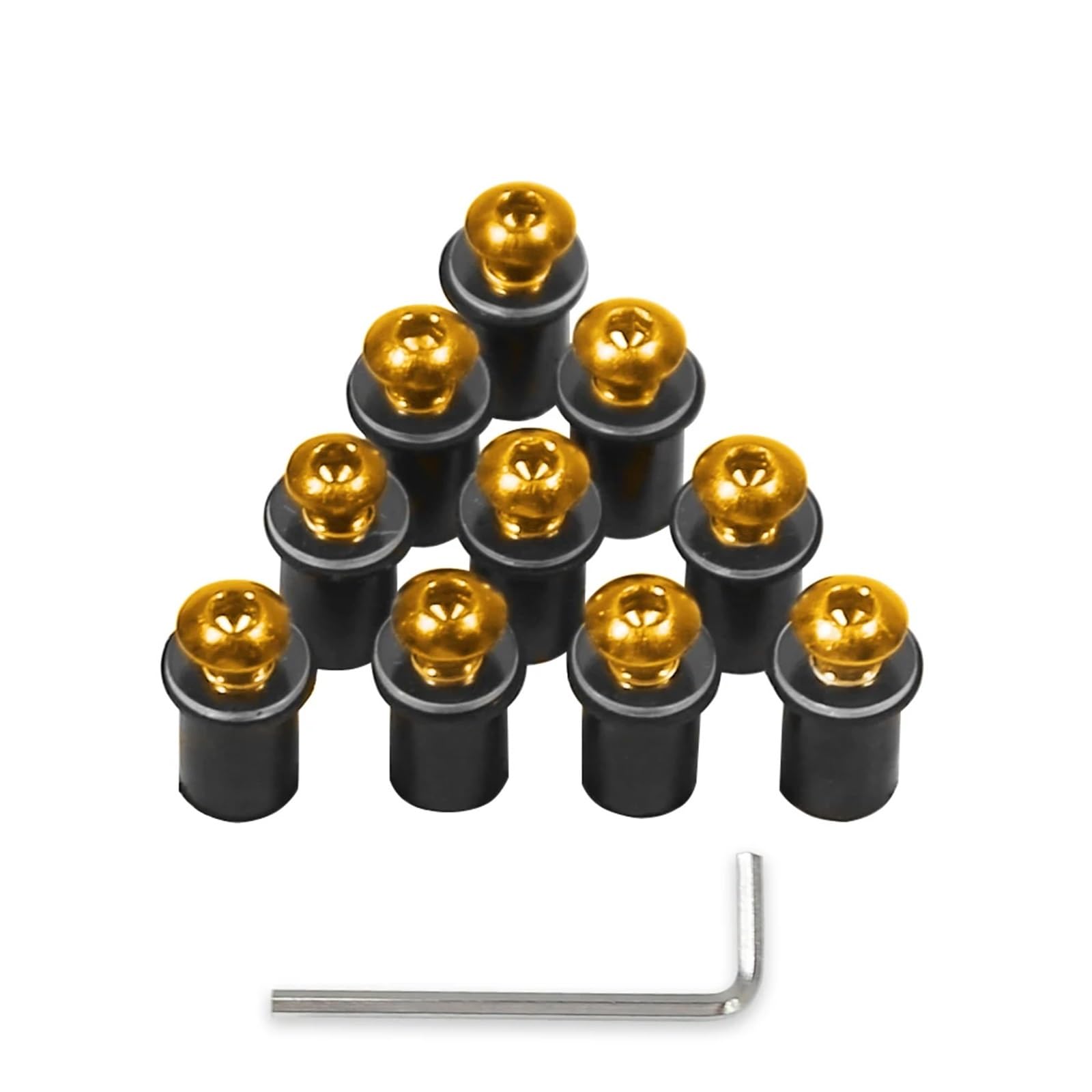 JLJLJ Universal 10 PCS M 5 5 mm Windschutzscheibe Schrauben Schraubensätze for A//p//r//i//l//i//a RSV4 RS125 RST1000 Tuono V4R(Gold) von JLJLJ